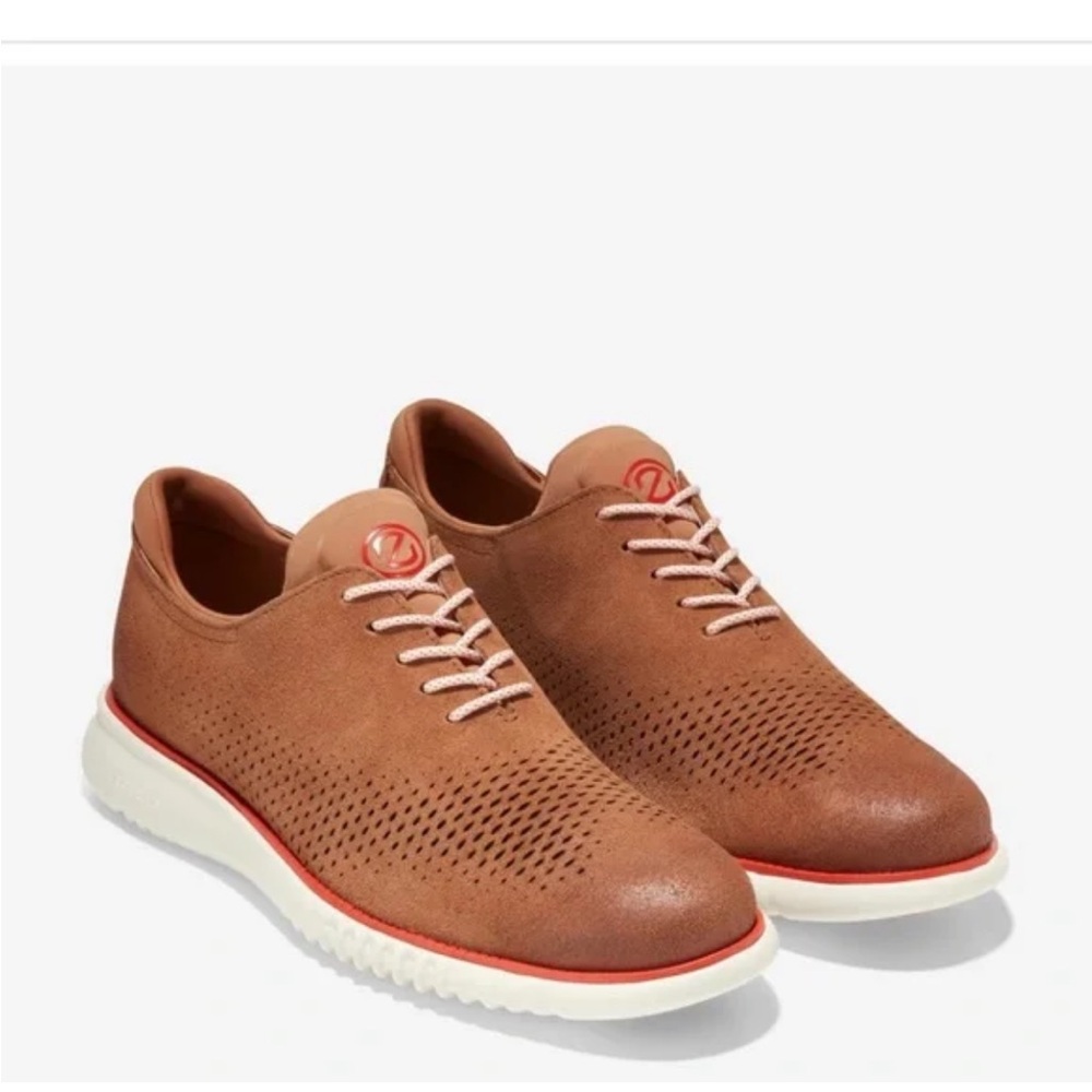 Cole Haan Brown Suede Wingtip Oxford Sneakers